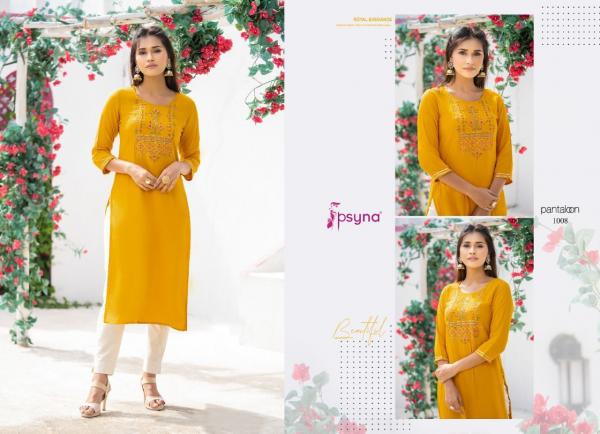 Psyna Pantaloon Fancy Rayon Embroidery Kurti 